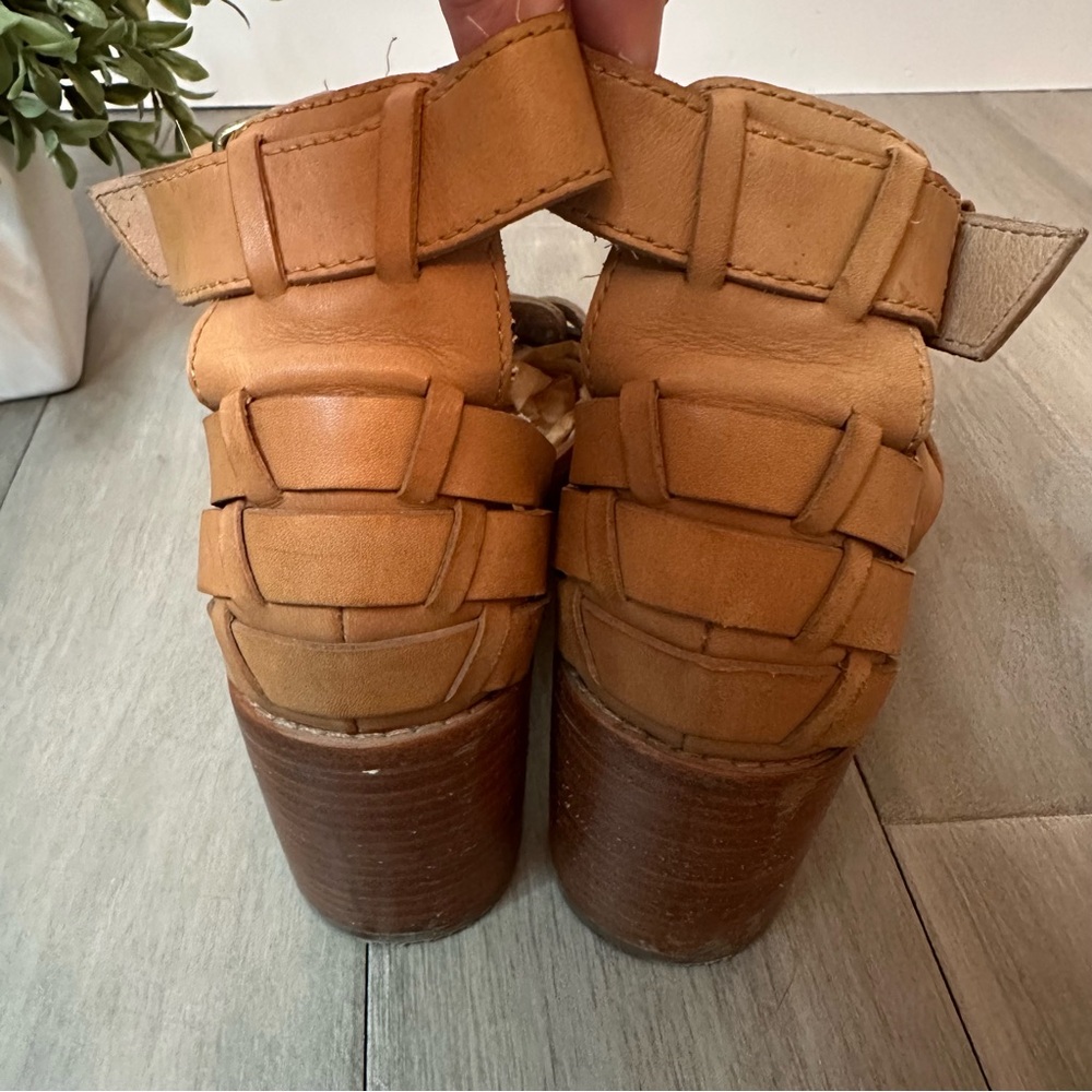 Frye Bianca Huarache Sandals Tan Women’s 7.5 - Picture 9 of 14